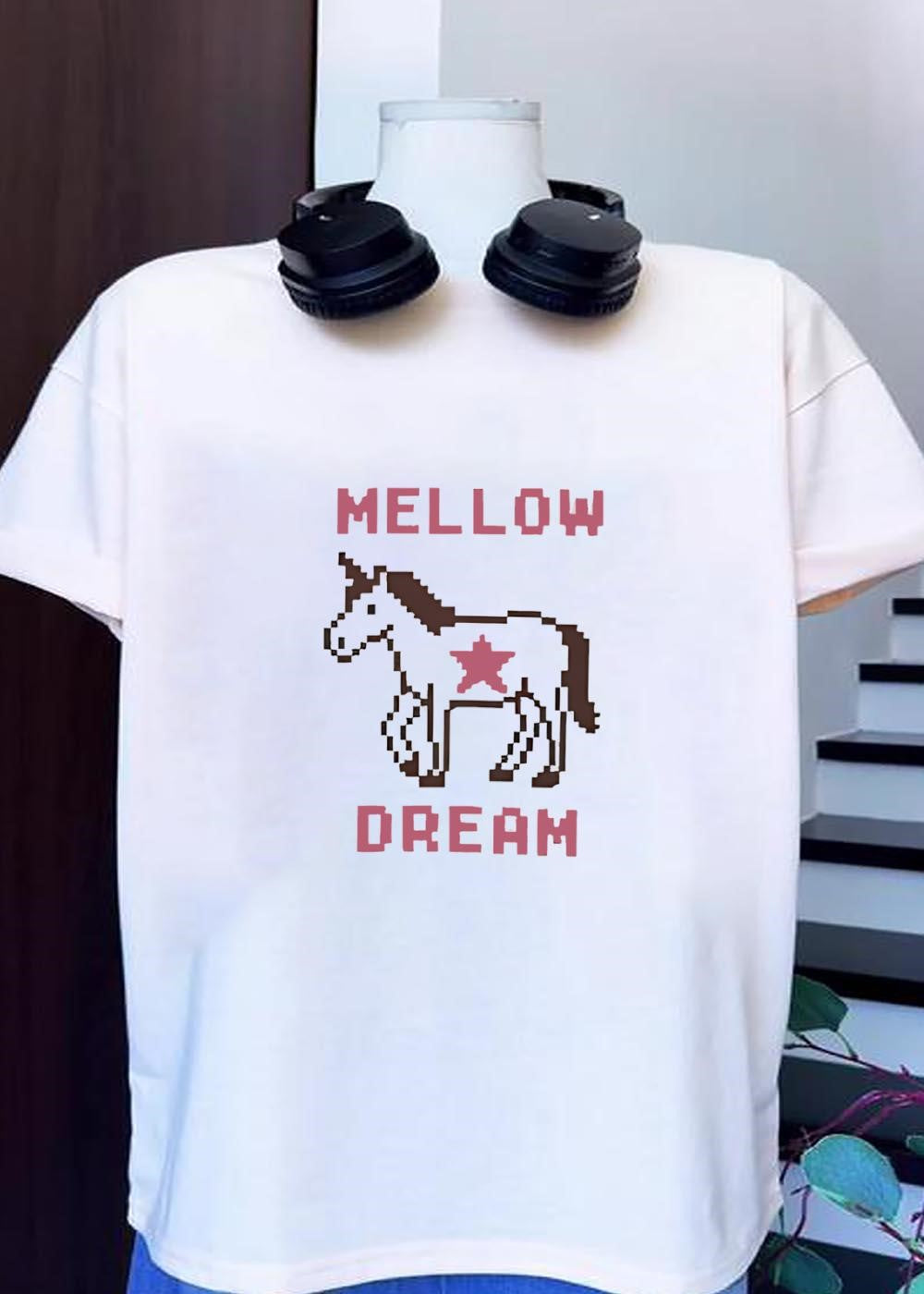 Mellow Dream Unicorn Pixel Art - Adult & Kids T-Shirts, Sweatshirts & Hoodies apparel design preview 1