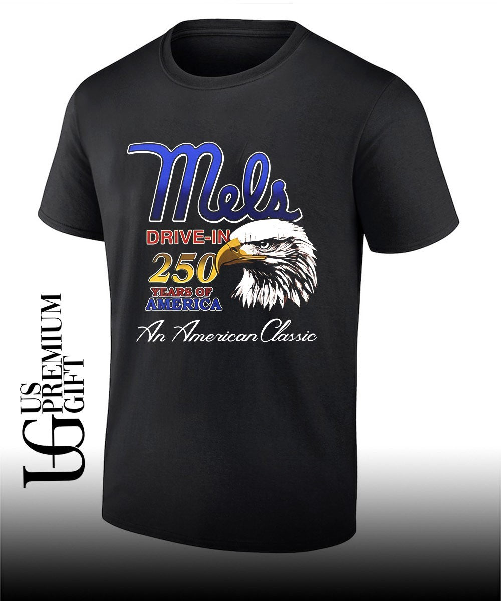 Mels Drive In 250 Years Of America An American - Adult & Kids T-Shirts, Sweatshirts & Hoodies apparel design preview 1