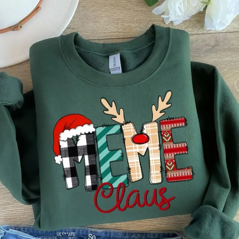 Meme Claus Grandma Xmas - Adult & Kids T-Shirts, Sweatshirts & Hoodies apparel design preview 1