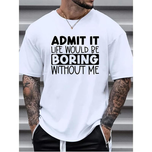 "Admit Boring" Print Summer Sports Outdoor Short - Adult & Kids T-Shirts, Sweatshirts & Hoodies apparel design preview 1