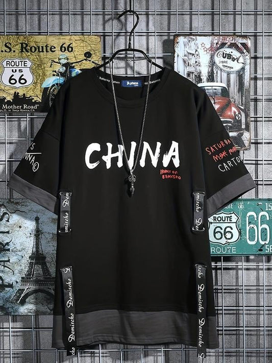 "China" Letter Print Short Sleeve Loose Casual Round - Adult & Kids T-Shirts, Sweatshirts & Hoodies apparel design preview 1