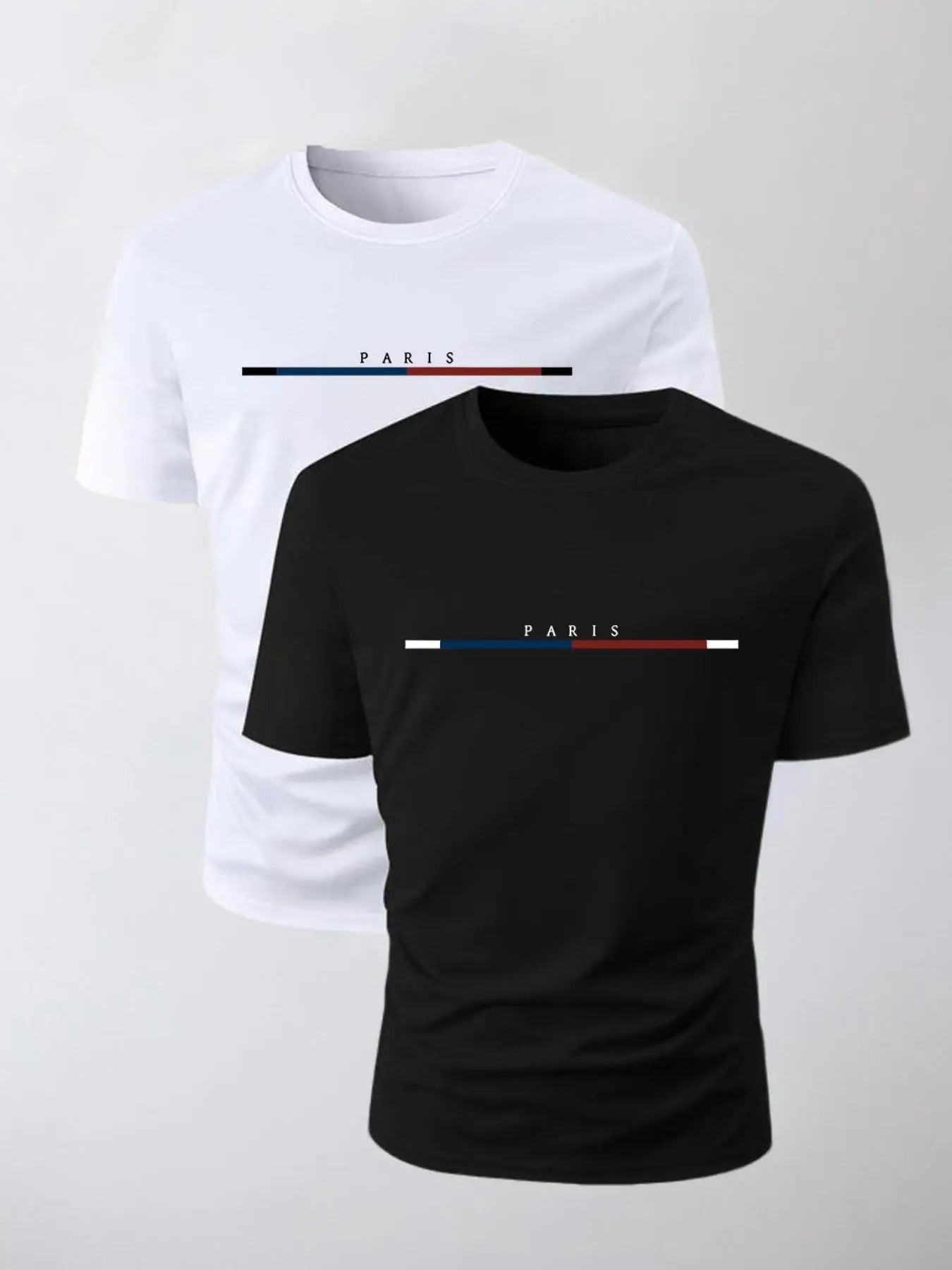 "PARIS" Letter Round Neck Regular Fit Casual Short - Adult & Kids T-Shirts, Sweatshirts & Hoodies apparel design preview 1