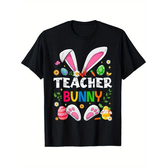 "Teacher Bunny" Easter Soft 100% Cotton Comfortable - Adult & Kids T-Shirts, Sweatshirts & Hoodies apparel design preview 1