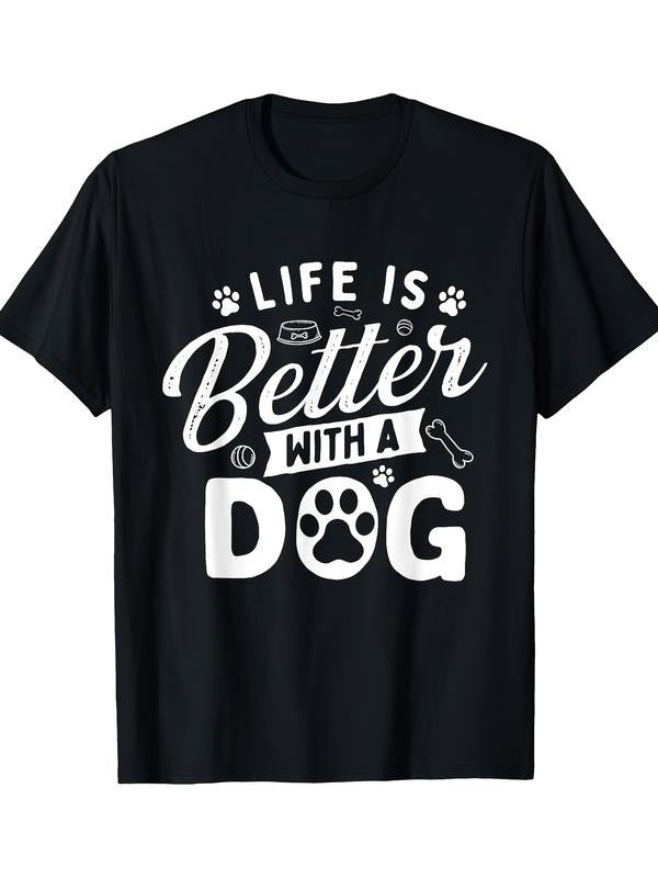 100% Cotton "Life Is Better Dog" Lovers Casual Crew - Adult & Kids T-Shirts, Sweatshirts & Hoodies apparel design preview 1