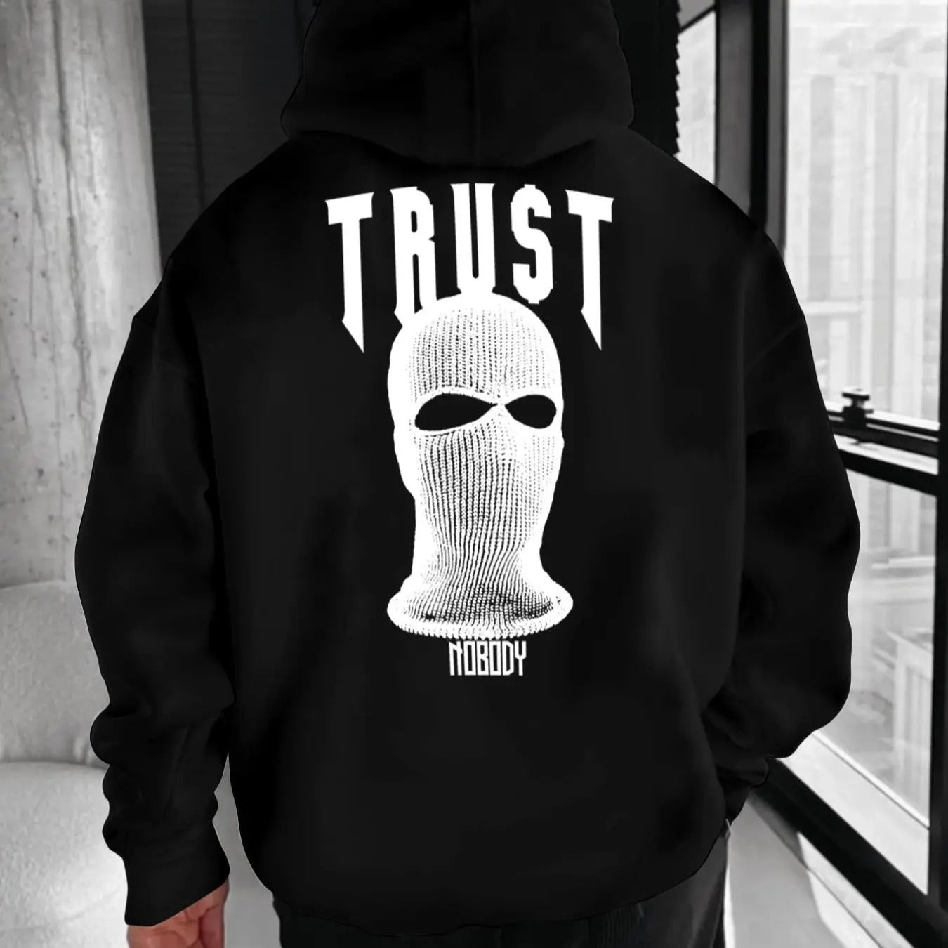 Balaclava Letter Print Casual Regular Fit Hooded Fall - Adult & Kids T-Shirts, Sweatshirts & Hoodies apparel design preview 1