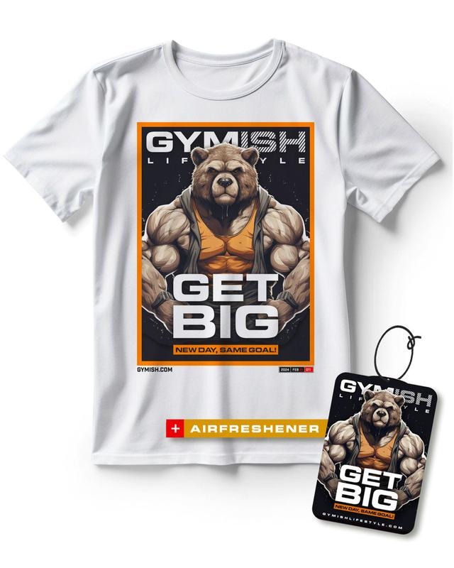 Bear Figure Fitted Gym Workout Air Freshener - Adult & Kids T-Shirts, Sweatshirts & Hoodies apparel design preview 1
