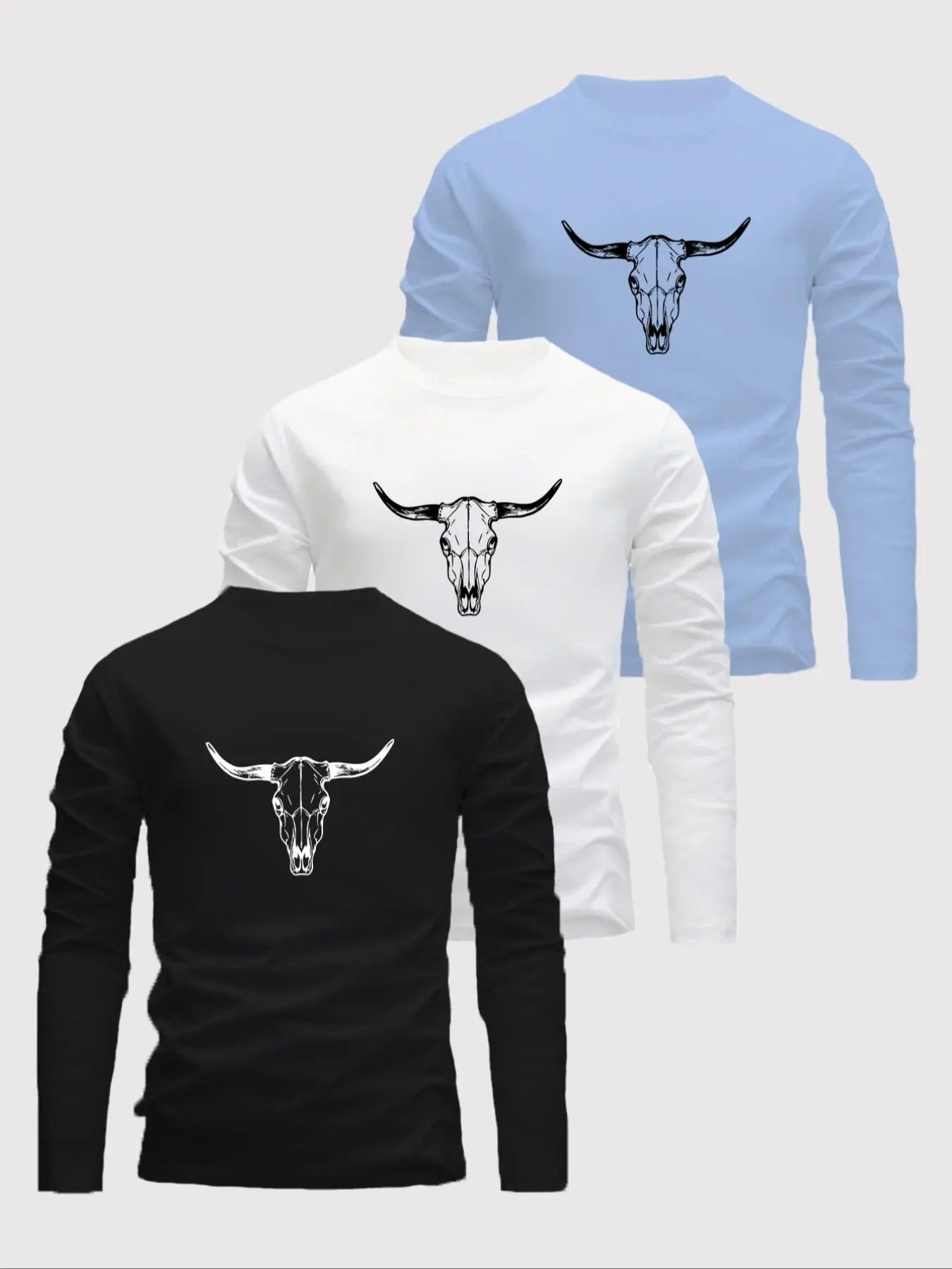 Bull Head Print Casual Comfy Round Neck Outdoor - Adult & Kids T-Shirts, Sweatshirts & Hoodies apparel design preview 1