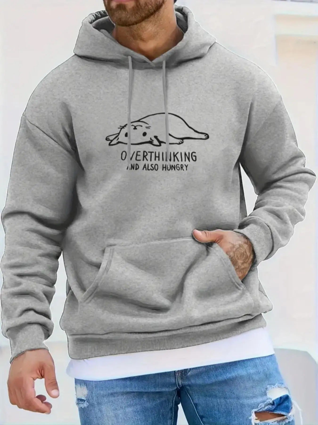 Cartoon Animal Letter Print Drop Shoulder Casual - Adult & Kids T-Shirts, Sweatshirts & Hoodies apparel design preview 1