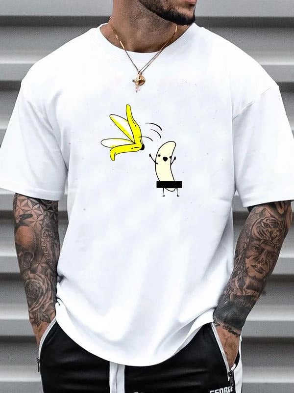Cartoon Banana Print Drop Shoulder Casual Regular Fit - Adult & Kids T-Shirts, Sweatshirts & Hoodies apparel design preview 1