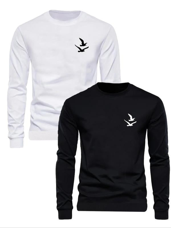 Cartoon Bird Print Round Neck Regular Fit Casual Fall - Adult & Kids T-Shirts, Sweatshirts & Hoodies apparel design preview 1