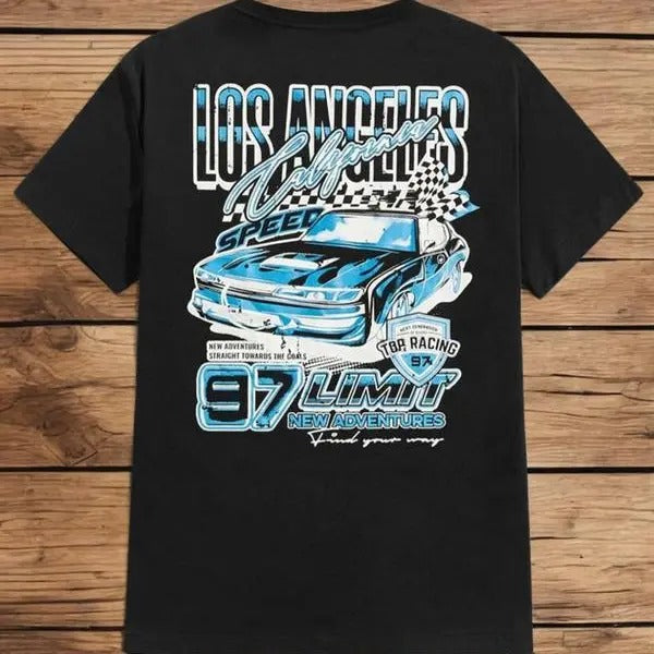 Cartoon Car Print Round Neck Regular Fit Casual Short - Adult & Kids T-Shirts, Sweatshirts & Hoodies apparel design preview 1