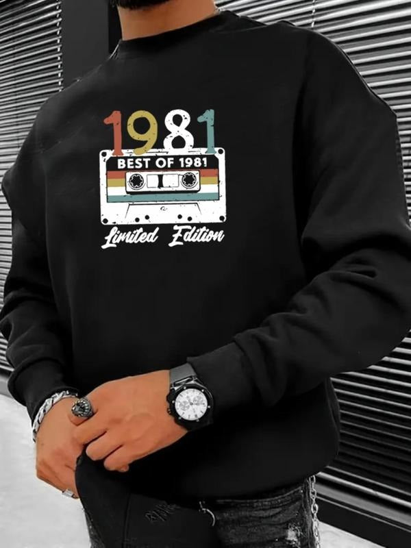 Cartoon Cassette Tape Print Drop Shoulder Regular Fit - Adult & Kids T-Shirts, Sweatshirts & Hoodies apparel design preview 1