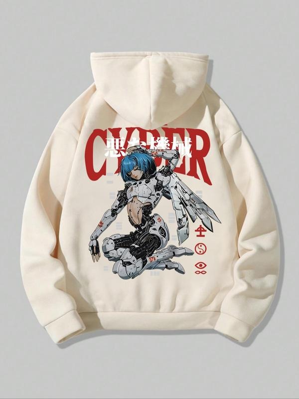 Cartoon Figure Letter Print Drawstring Casual Regular - Adult & Kids T-Shirts, Sweatshirts & Hoodies apparel design preview 1