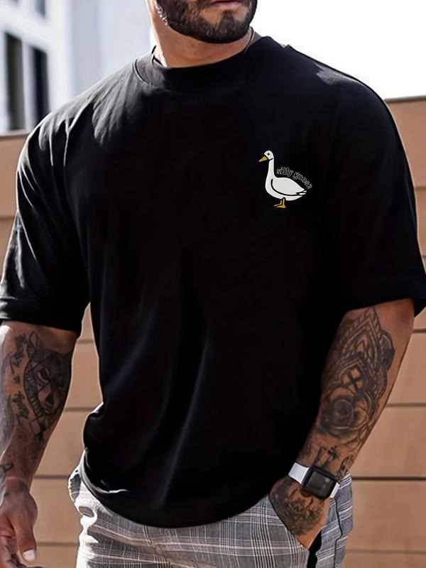 Cartoon Goose Print Round Neck Regular Fit Casual - Adult & Kids T-Shirts, Sweatshirts & Hoodies apparel design preview 1