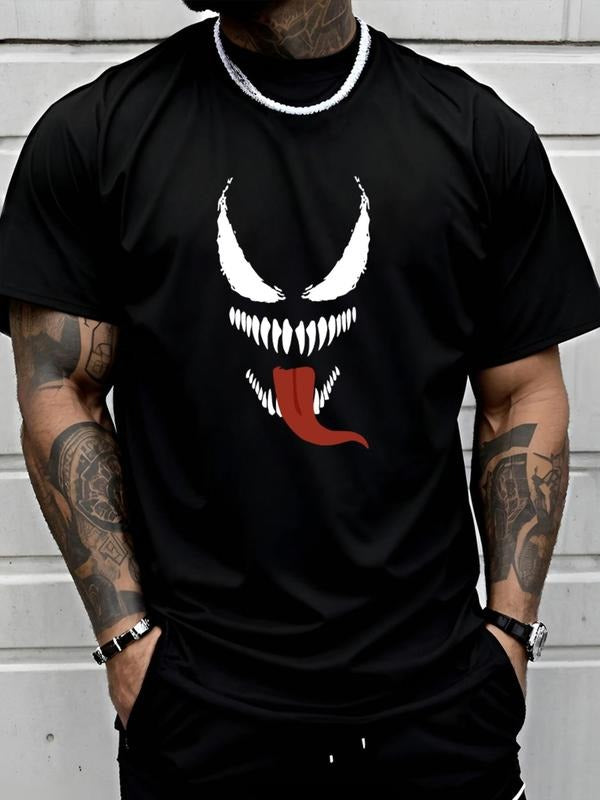Cartoon Mouth Venom Print Round Neck Regular Fit - Adult & Kids T-Shirts, Sweatshirts & Hoodies apparel design preview 1