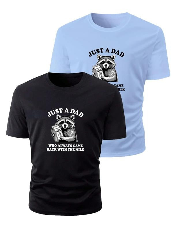 Cartoon Raccoon Letter Print Regular Fit Casual Soft - Adult & Kids T-Shirts, Sweatshirts & Hoodies apparel design preview 1