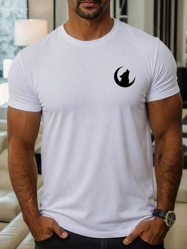 Cartoon Wolf Print Round Neck Regular Fit Casual - Adult & Kids T-Shirts, Sweatshirts & Hoodies apparel design preview 1