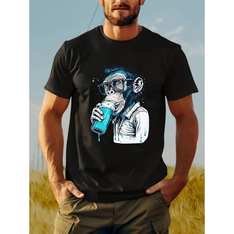 Casual Cotton Short Sleeve Round Neck Unique Monkey - Adult & Kids T-Shirts, Sweatshirts & Hoodies apparel design preview 1