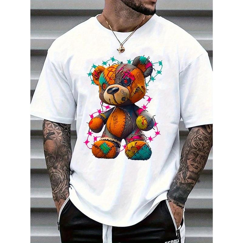 Casual Cartoon Teddy Bear Print Knitted Cotton - Adult & Kids T-Shirts, Sweatshirts & Hoodies apparel design preview 1