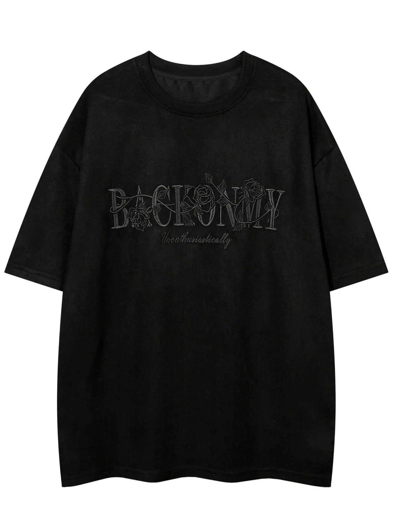 Floral Letter Embroidery Drop Shoulder Loose Casual - Adult & Kids T-Shirts, Sweatshirts & Hoodies apparel design preview 1