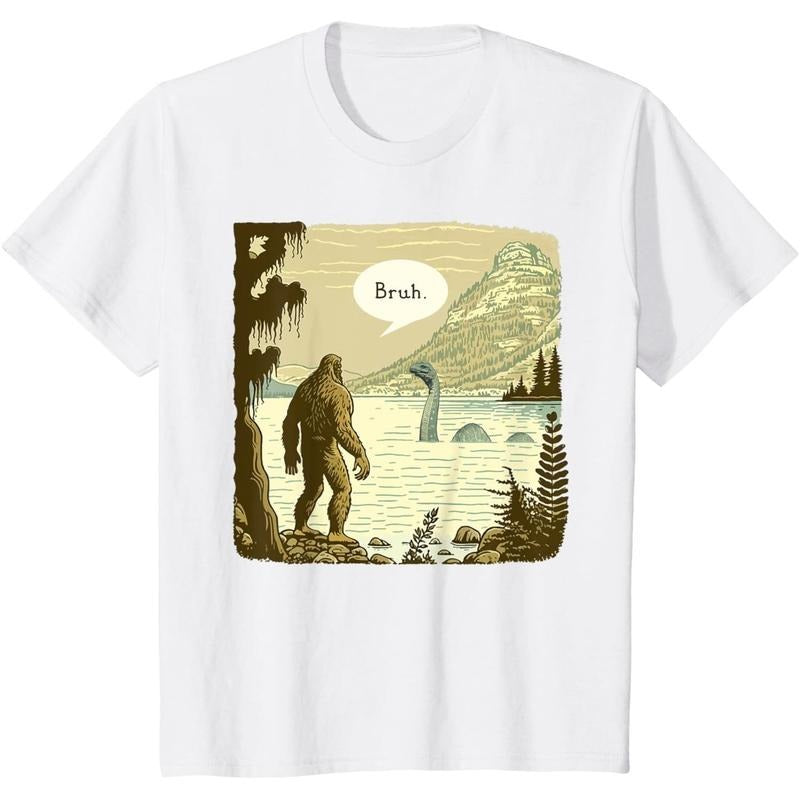 Funny Bigfoot Sasquatch Loch Ness Monster Introvert - Adult & Kids T-Shirts, Sweatshirts & Hoodies apparel design preview 1