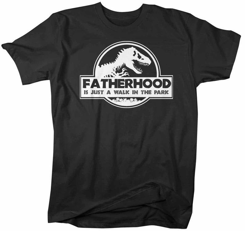 Funny Dad Fatherhood Walk Park Dinosaur T Rex - Adult & Kids T-Shirts, Sweatshirts & Hoodies apparel design preview 1