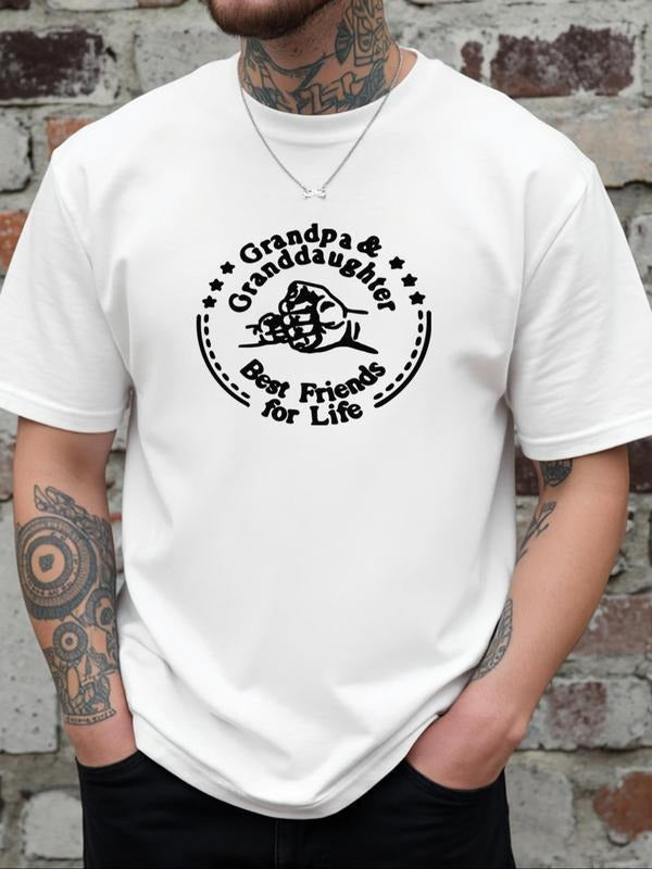 Grandpa Granddaughter Letter Print Round Neck Regular - Adult & Kids T-Shirts, Sweatshirts & Hoodies apparel design preview 1