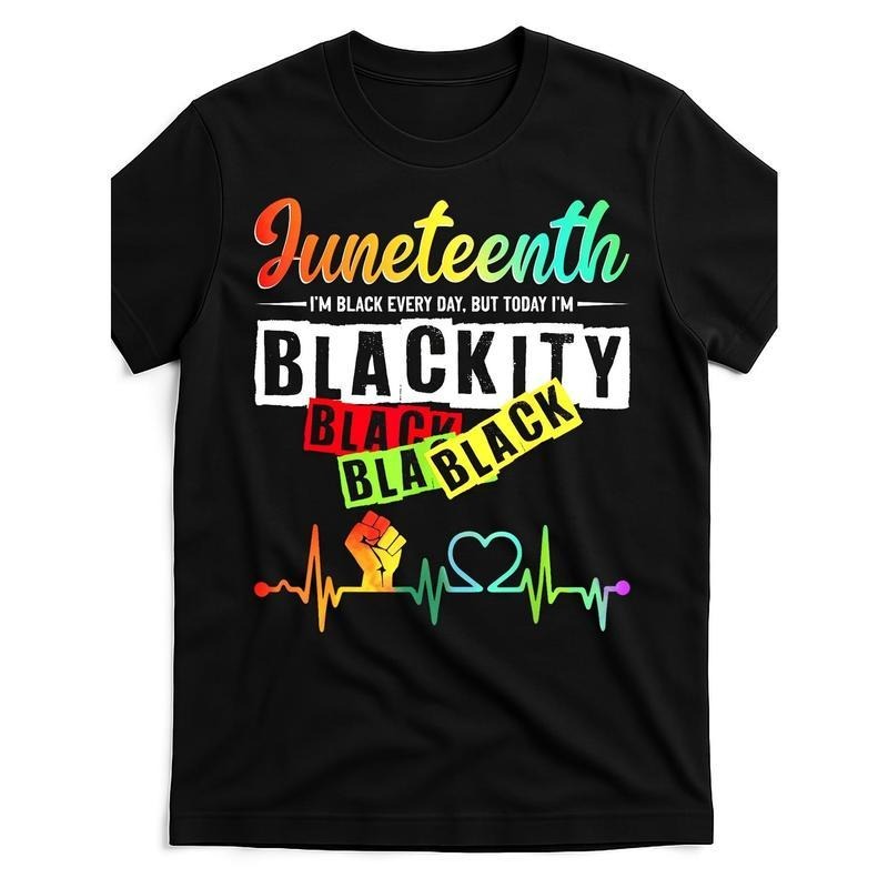 Juneteenth Blackity Heartbeat Black History African - Adult & Kids T-Shirts, Sweatshirts & Hoodies apparel design preview 1