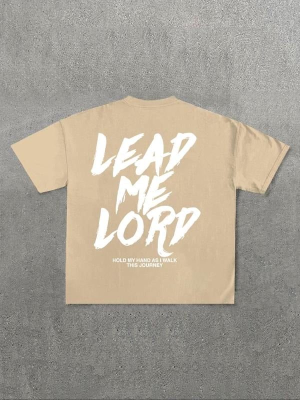 Lead Me Lord Letter Print Round Neck Regular Fit - Adult & Kids T-Shirts, Sweatshirts & Hoodies apparel design preview 1