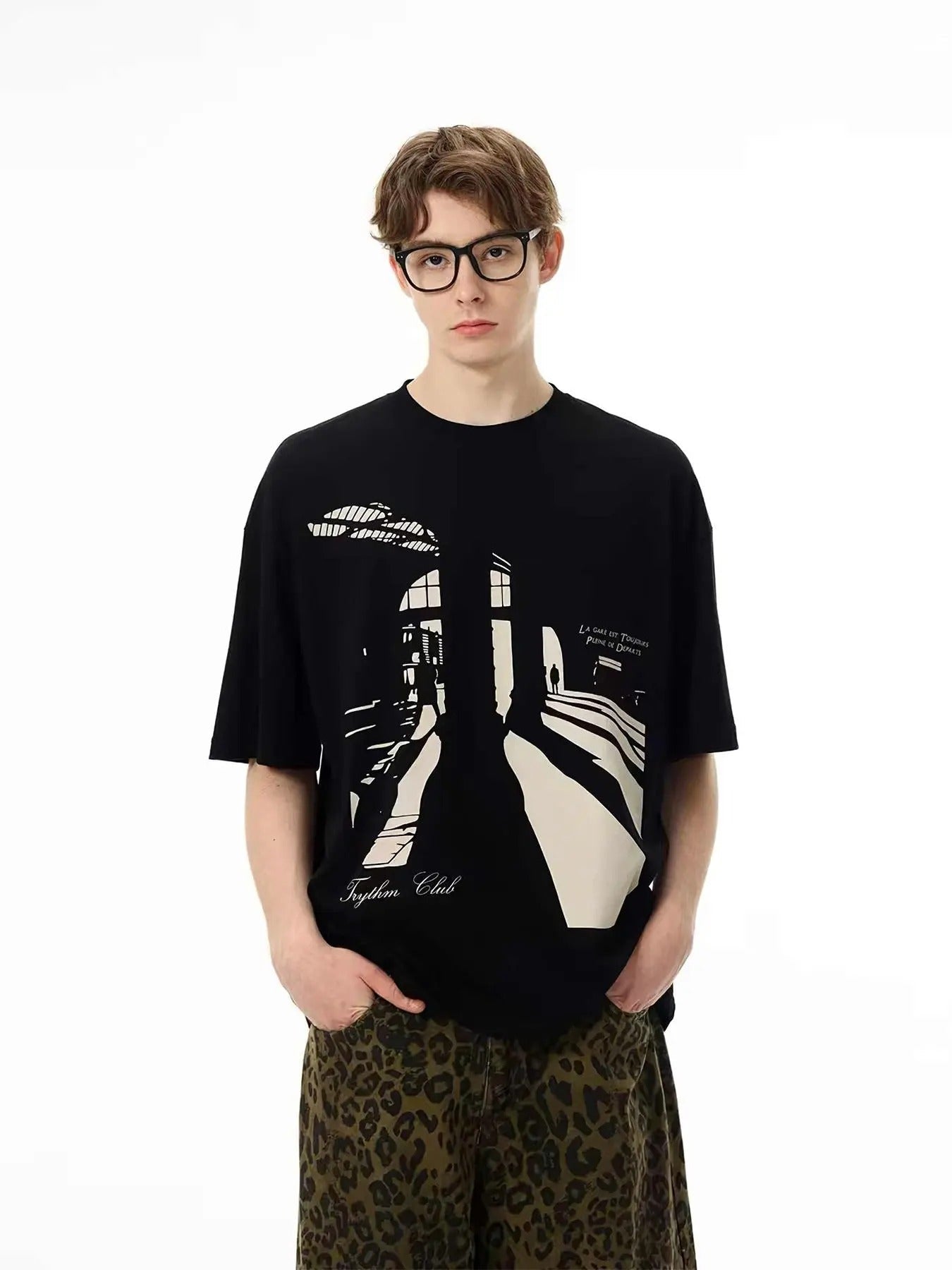 Letter City Print Round Neck Loose Casual Short - Adult & Kids T-Shirts, Sweatshirts & Hoodies apparel design preview 1