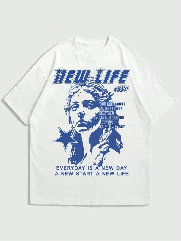 Letter Figure Print Drop Shoulder Regular Fit Casual - Adult & Kids T-Shirts, Sweatshirts & Hoodies apparel design preview 1