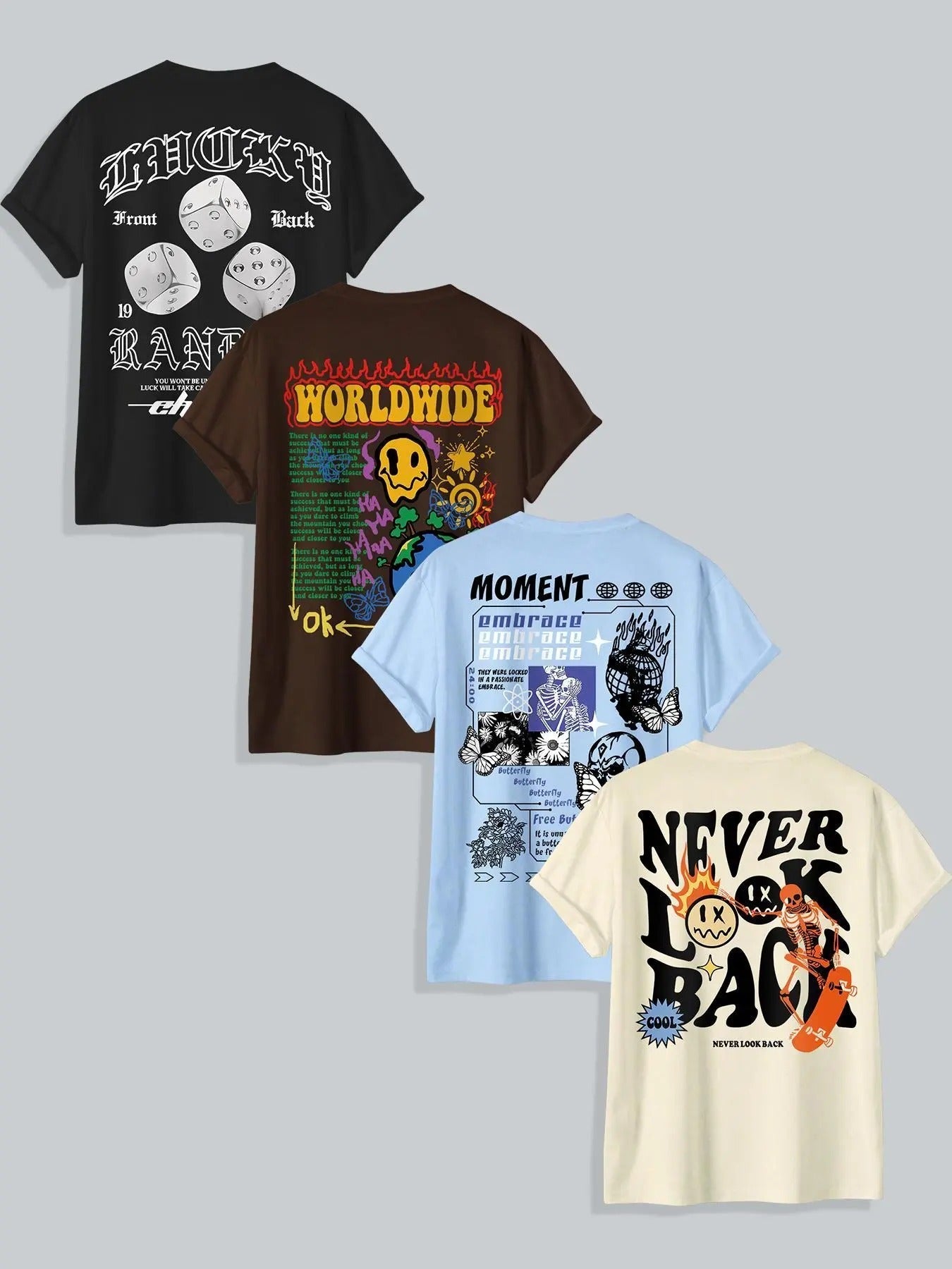 Letter Print Round Neck Regular Fit Street Casual - Adult & Kids T-Shirts, Sweatshirts & Hoodies apparel design preview 1