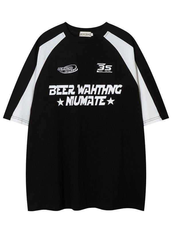 Letter Embroidery Short Sleeve Casual Comfy Round - Adult & Kids T-Shirts, Sweatshirts & Hoodies apparel design preview 1