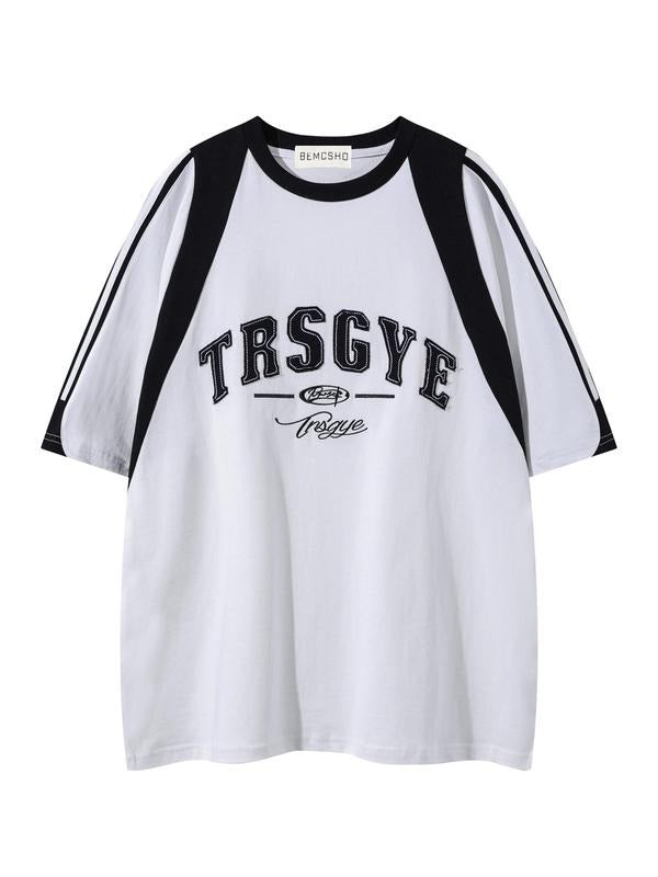 Letter Embroidery Short Sleeve Loose Casual Comfy - Adult & Kids T-Shirts, Sweatshirts & Hoodies apparel design preview 1