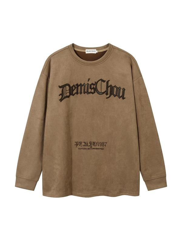 Letter Embroidery Loose Casual Crew Neck Spring Fall - Adult & Kids T-Shirts, Sweatshirts & Hoodies apparel design preview 1