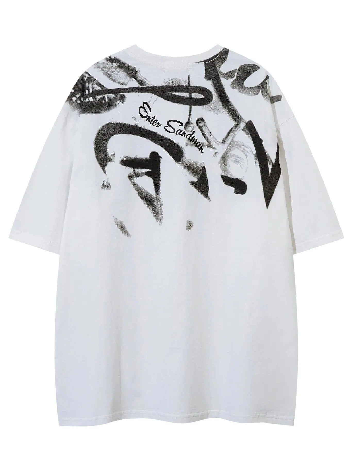 Letter Graffiti Print Short Sleeve Loose Casual Round - Adult & Kids T-Shirts, Sweatshirts & Hoodies apparel design preview 1