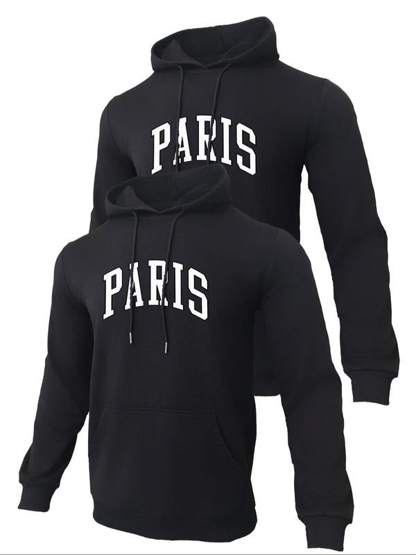 Letter Print Drawstring Regular Fit Casual Pocket - Adult & Kids T-Shirts, Sweatshirts & Hoodies apparel design preview 1