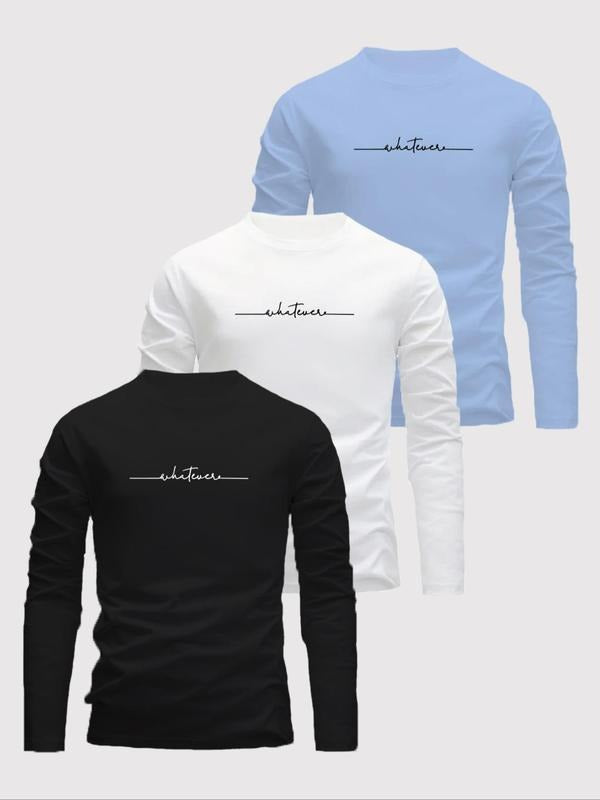 Letter Print Round Neck Casual Crew Daily Top All - Adult & Kids T-Shirts, Sweatshirts & Hoodies apparel design preview 1