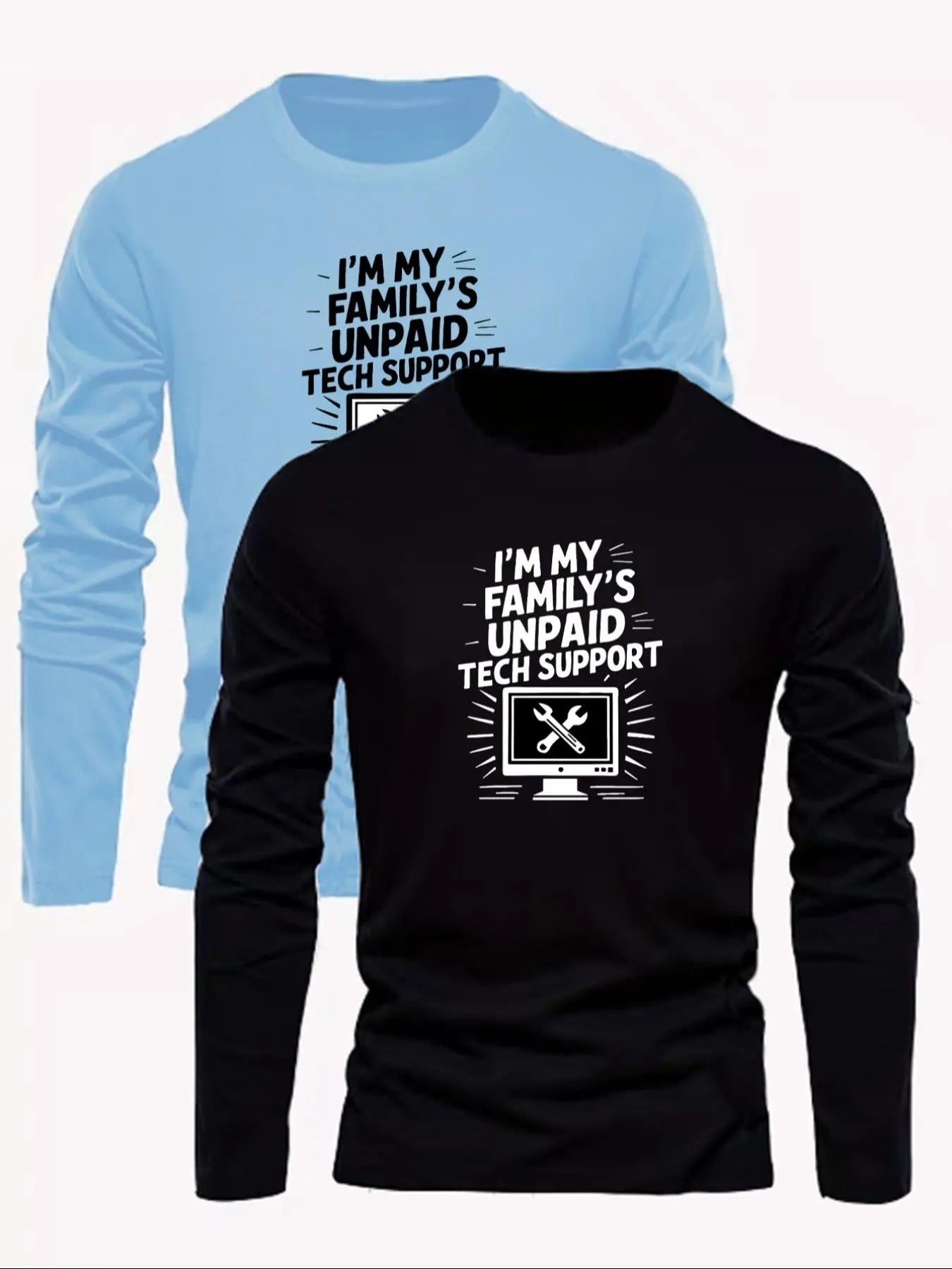 Letter Print Round Neck Regular Fit Casual Crew Daily - Adult & Kids T-Shirts, Sweatshirts & Hoodies apparel design preview 1