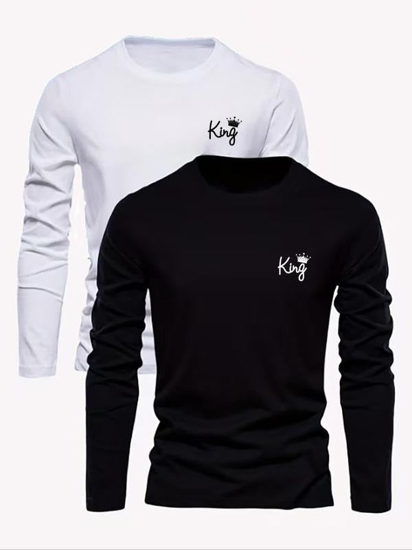 Letter Print Round Neck Regular Fit Casual Crew Fall - Adult & Kids T-Shirts, Sweatshirts & Hoodies apparel design preview 1