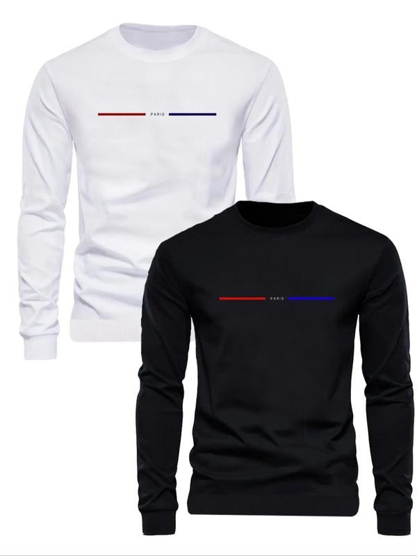 Letter Print Round Neck Regular Fit Casual Crew Fall - Adult & Kids T-Shirts, Sweatshirts & Hoodies apparel design preview 1