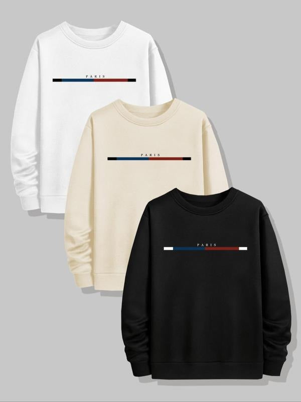 Letter Print Round Neck Regular Fit Casual Crew - Adult & Kids T-Shirts, Sweatshirts & Hoodies apparel design preview 1