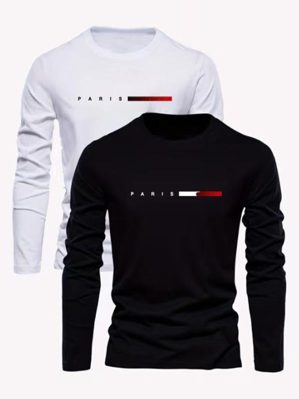 Letter Print Round Neck Regular Fit Casual Crew Fall - Adult & Kids T-Shirts, Sweatshirts & Hoodies apparel design preview 1