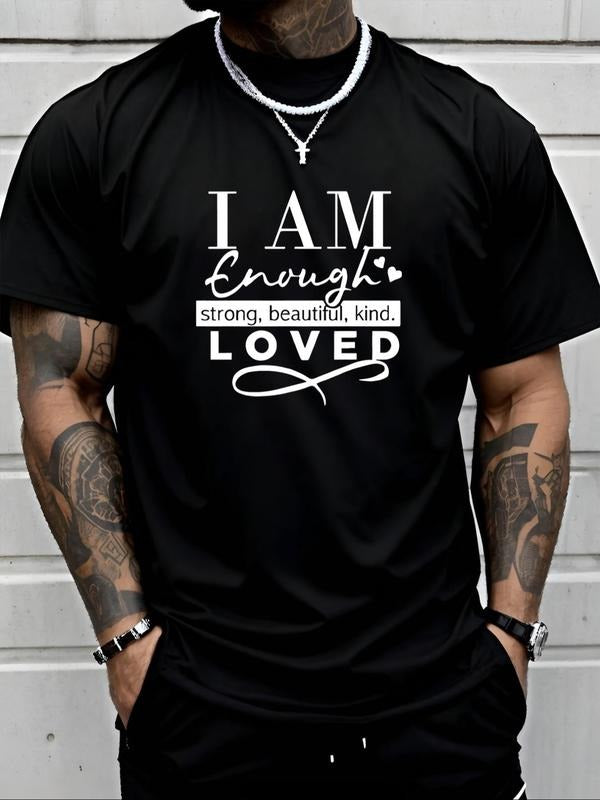 Letter Print Round Neck Regular Fit Casual Short - Adult & Kids T-Shirts, Sweatshirts & Hoodies apparel design preview 1