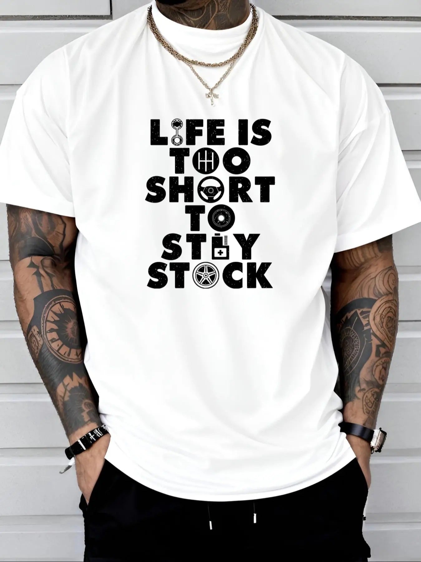 Letter Print Round Neck Regular Fit Casual Short - Adult & Kids T-Shirts, Sweatshirts & Hoodies apparel design preview 1