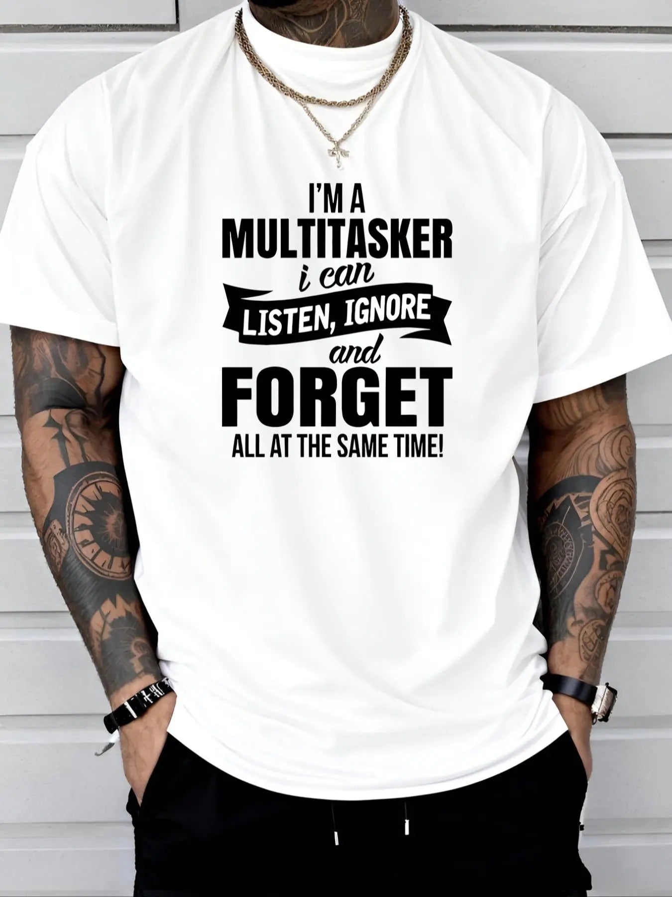 Letter Print Round Neck Regular Fit Casual Short - Adult & Kids T-Shirts, Sweatshirts & Hoodies apparel design preview 1