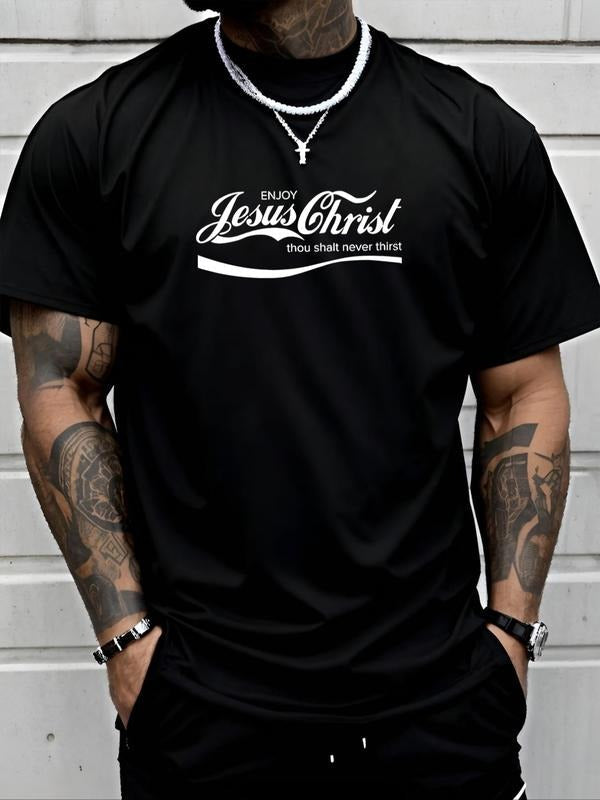 Letter Print Round Neck Regular Fit Casual Short - Adult & Kids T-Shirts, Sweatshirts & Hoodies apparel design preview 1