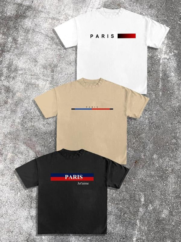 Letter Print Round Neck Regular Fit Casual Short - Adult & Kids T-Shirts, Sweatshirts & Hoodies apparel design preview 1