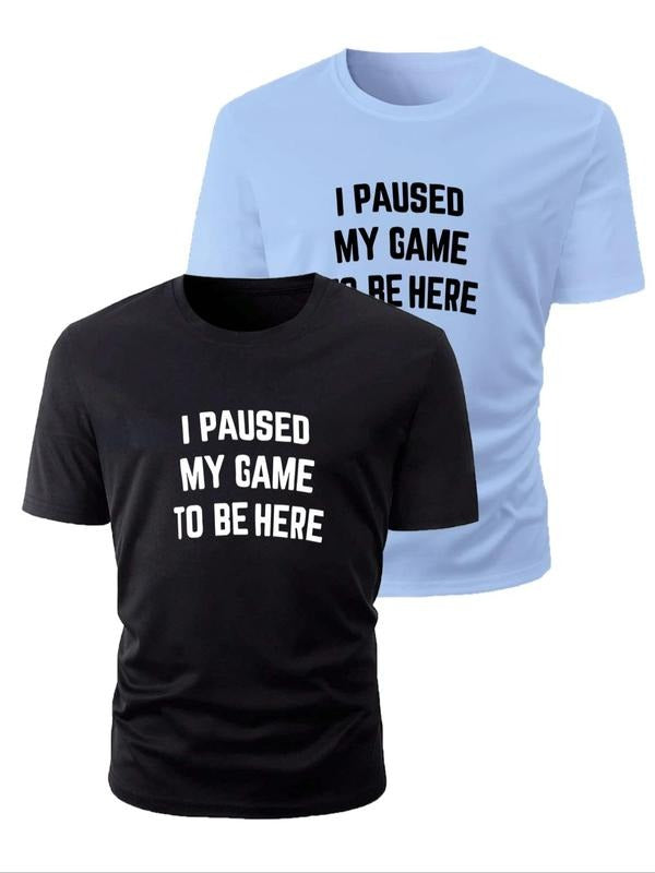 Letter Print Round Neck Regular Fit Casual Short - Adult & Kids T-Shirts, Sweatshirts & Hoodies apparel design preview 1