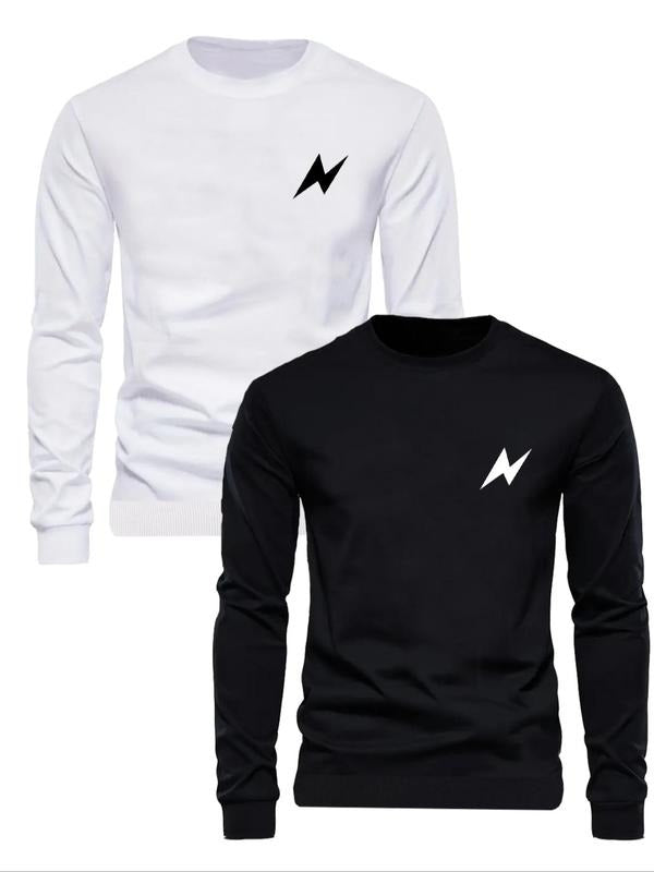 Lightning Print Casual Regular Fit Round Neck Fall - Adult & Kids T-Shirts, Sweatshirts & Hoodies apparel design preview 1